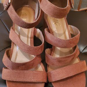 Brown Suede Strapped Sandals